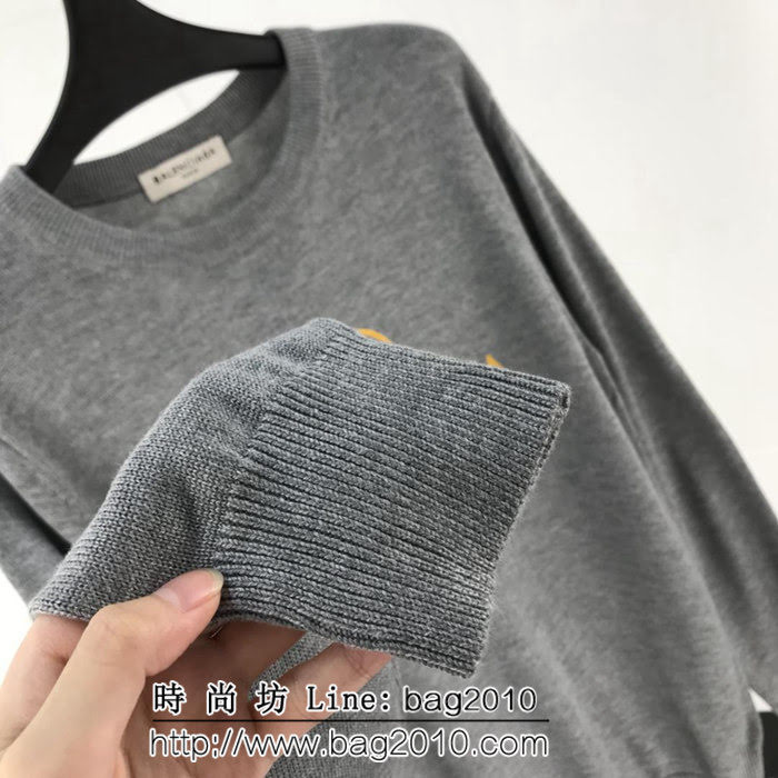 Balenciaga巴黎世家 18ss秋冬 官網同步 雙B刺繡字母針織毛衣 情侶款 ydi2000